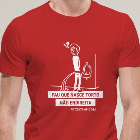T-SHIRT homem “Pau que Nasce Torto”